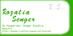 rozalia senger business card